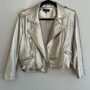 Generation Love NWOT Gold Vegan Motorcycle Jacket